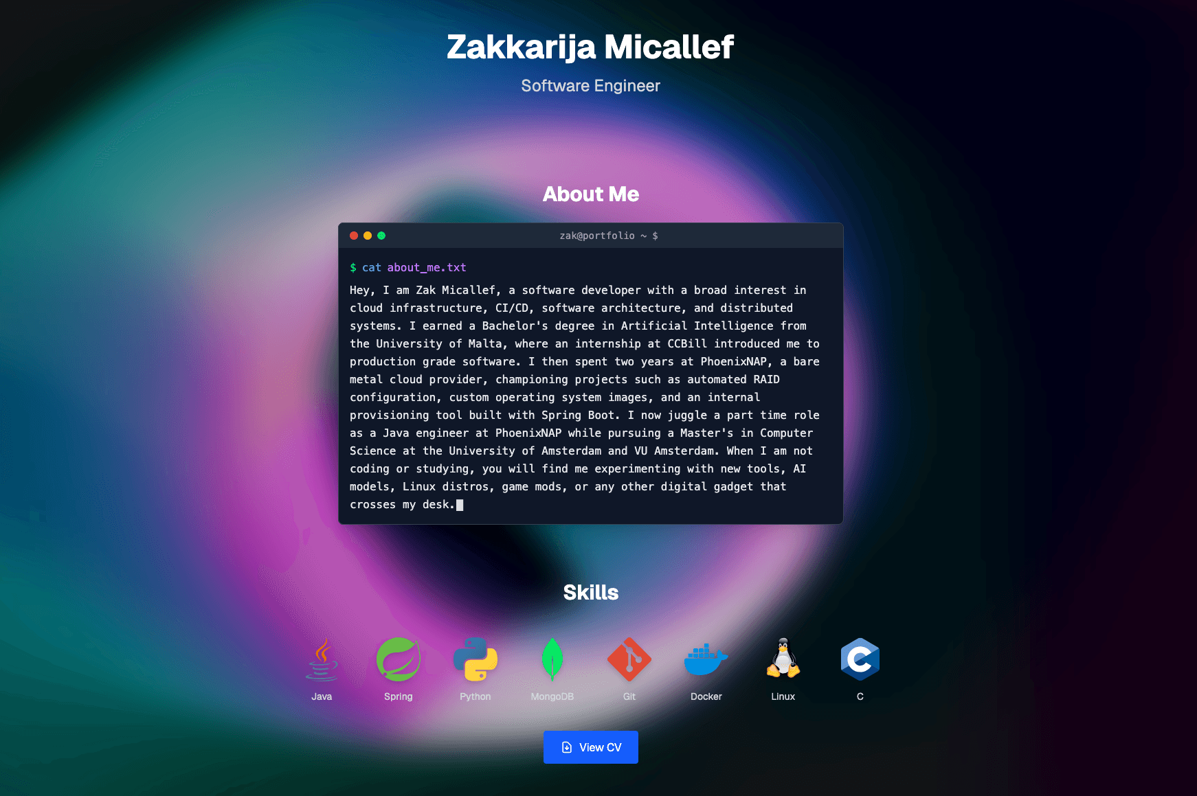 Personal Portfolio Website